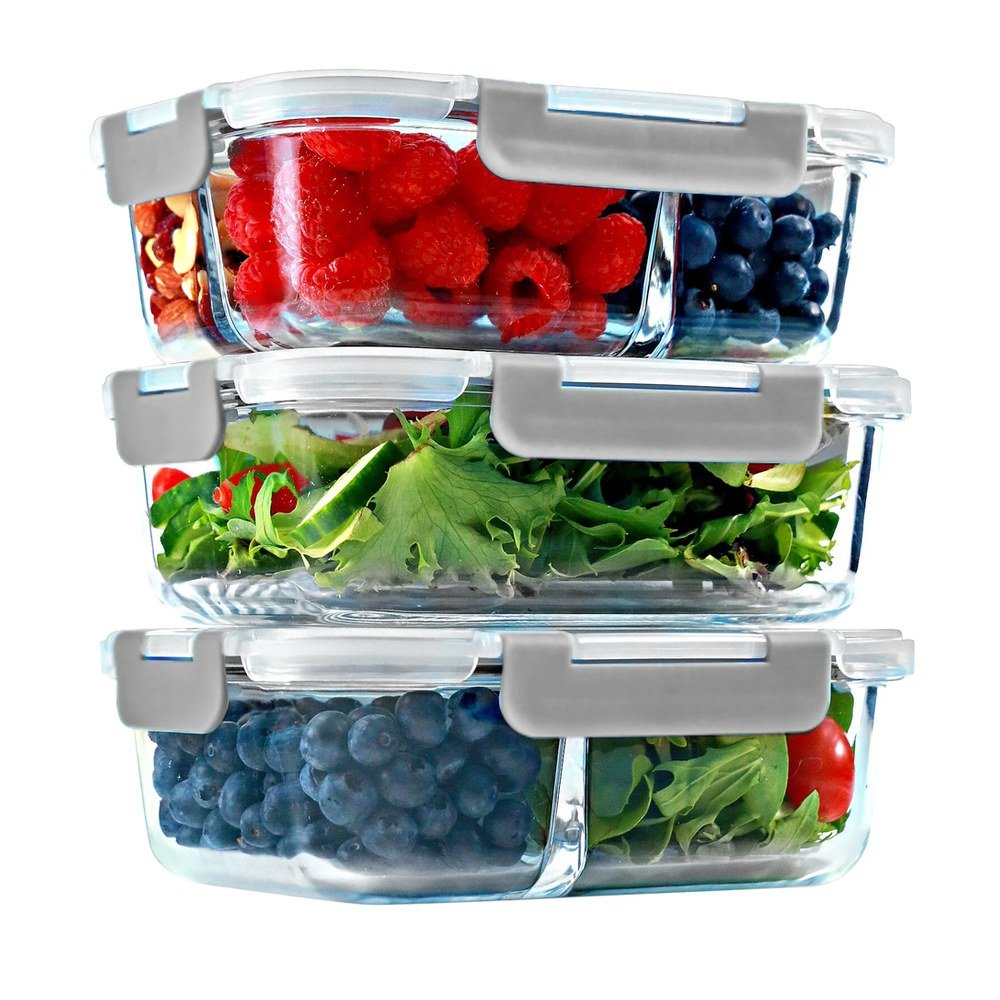 Glass Meal Prep Container Set
