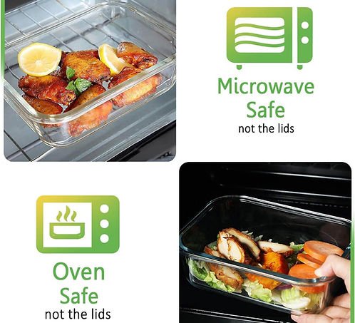 M MCIRCO 10-Pack Glass Food Storage Containers with Pink Lids - Image 6